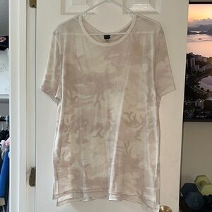 Free People Cream Short Sleeve Tee